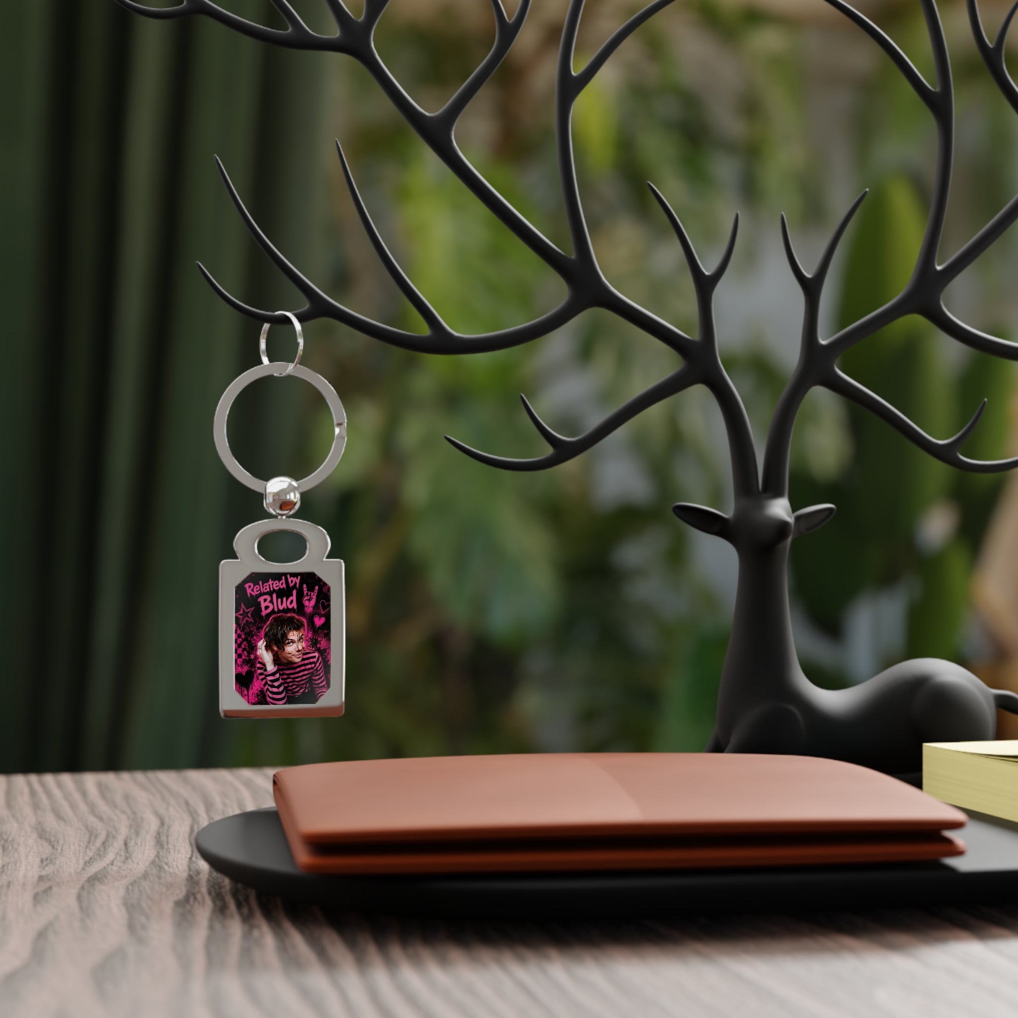 black hearts club Rectangle Photo Keyring