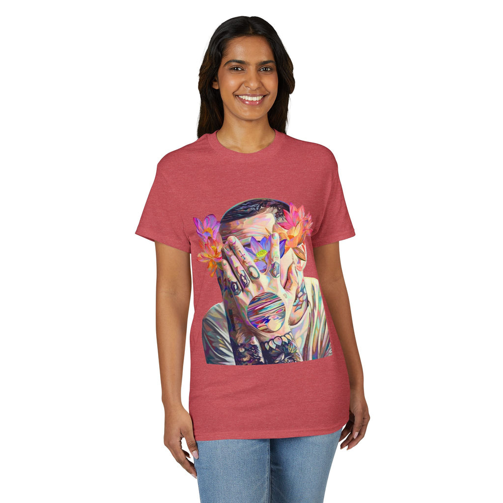 Floral Masked Portrait T-Shirt