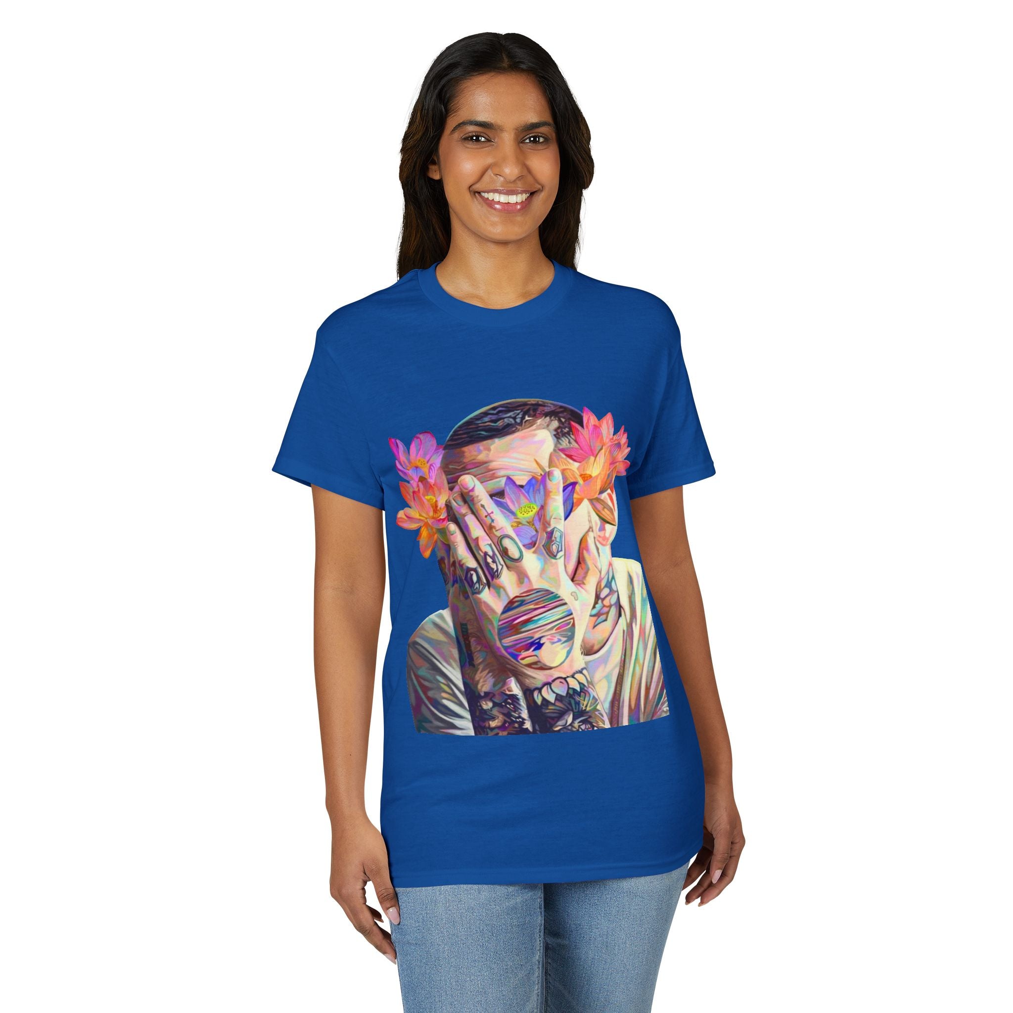 Floral Masked Portrait T-Shirt