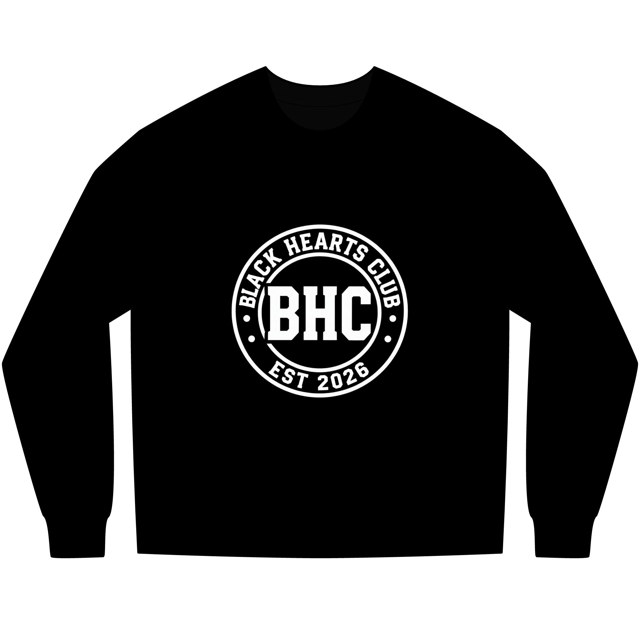 Black Hearts Club Unisex Heavyweight Long Sleeve Tee