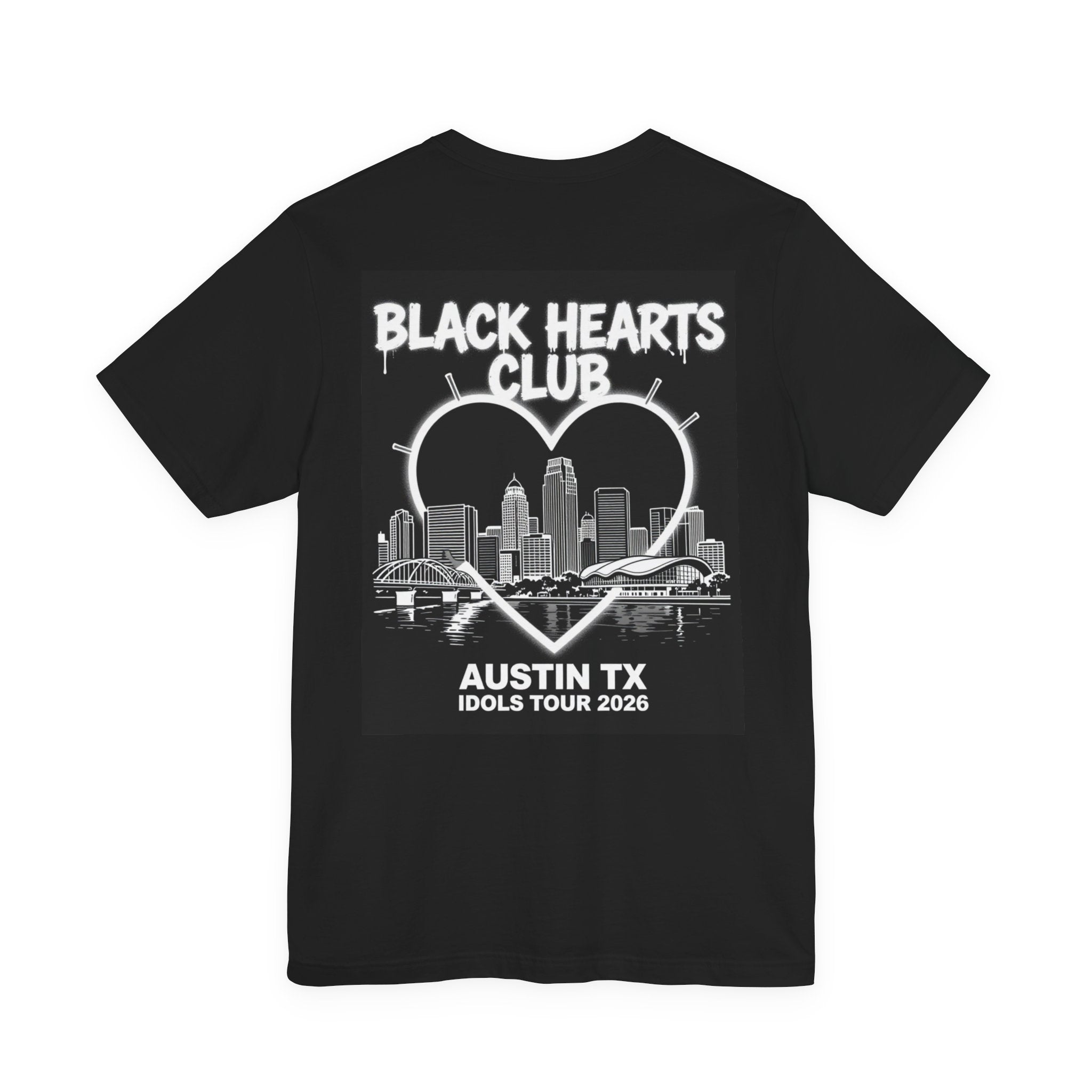 Black Hearts Club T‑Shirt — Austin TX Idols Tour 2026 Band Tee