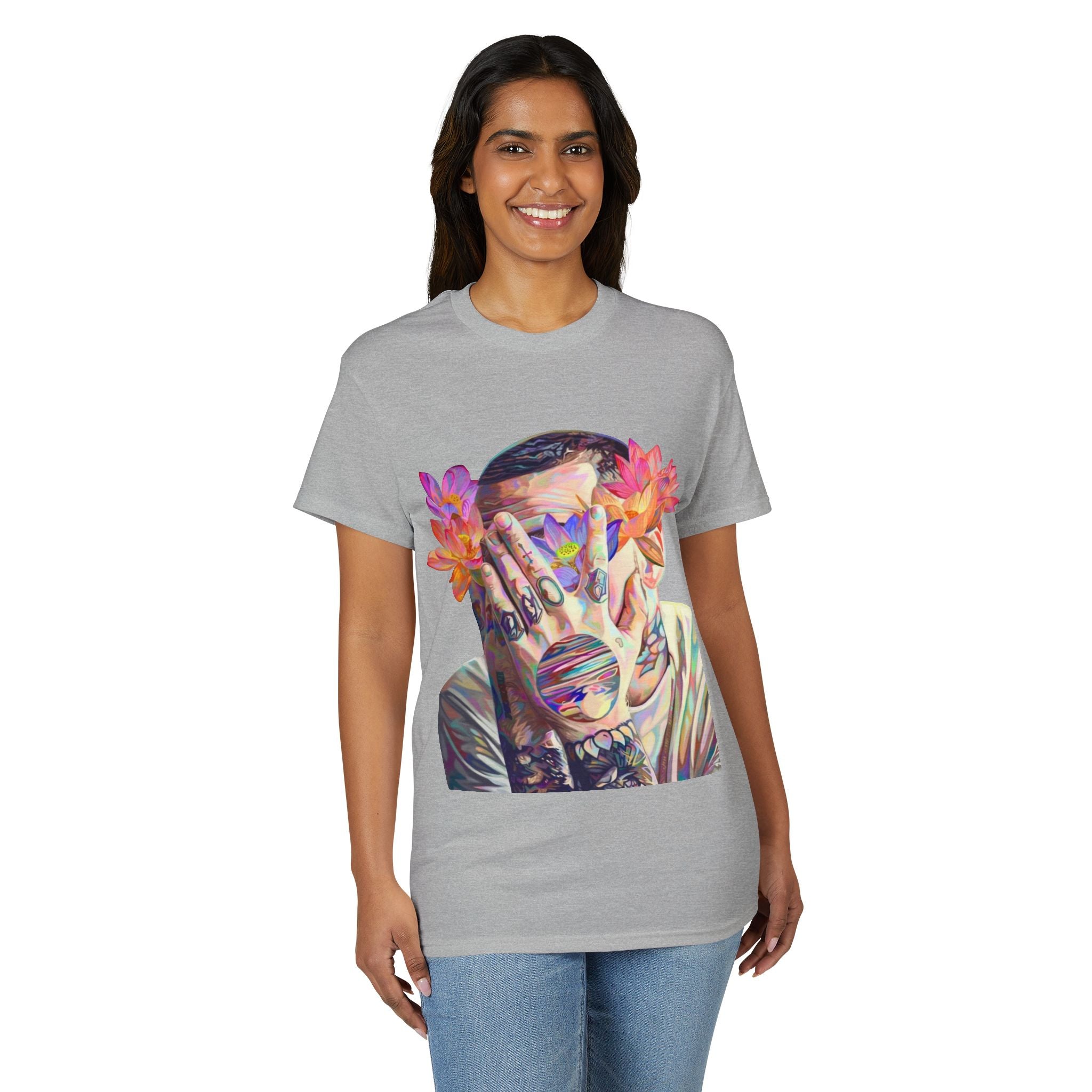 Floral Masked Portrait T-Shirt