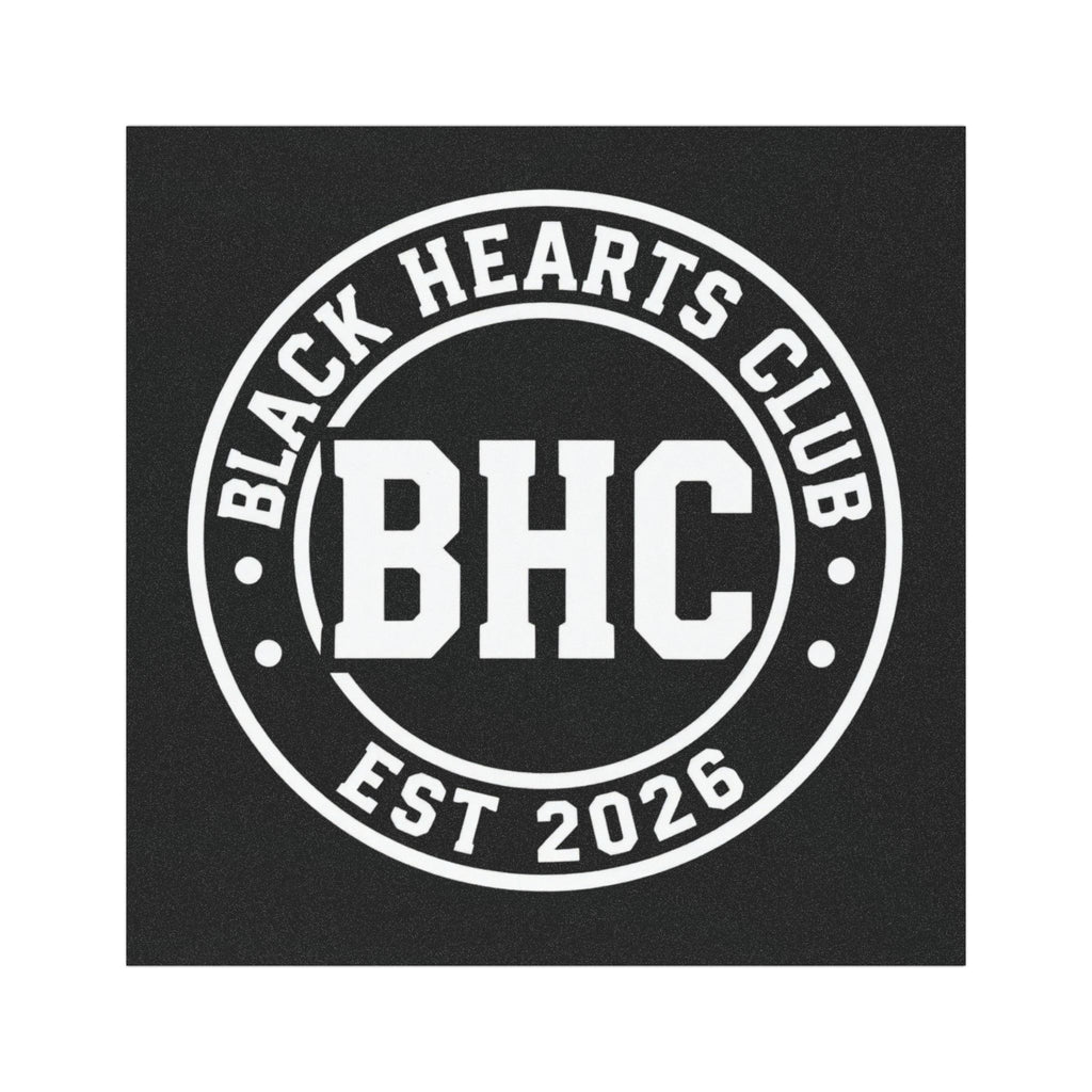 Black Hearts Club square 5x5 Car Magnets