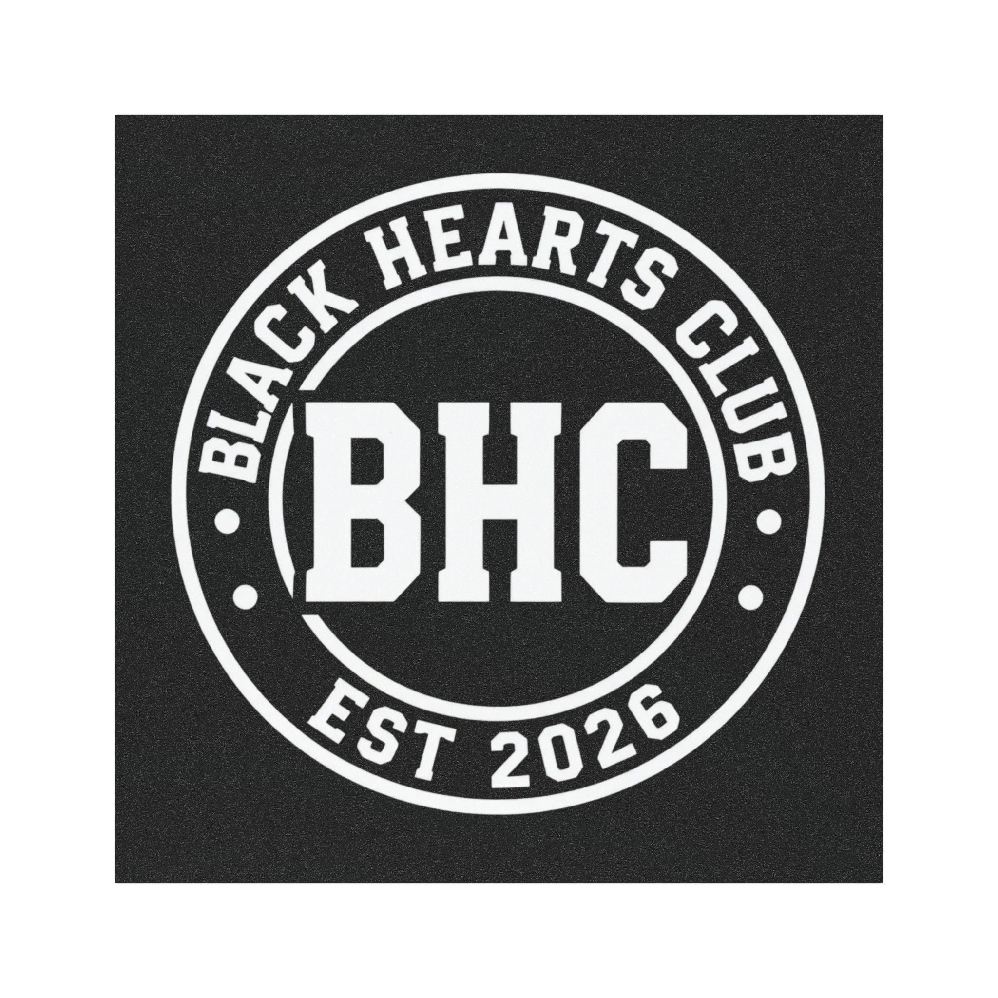 Black Hearts Club square 5x5 Car Magnets