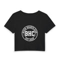 Black Hearts Club BHC Crop Tee — Women's Baby Tee, Est. 2028