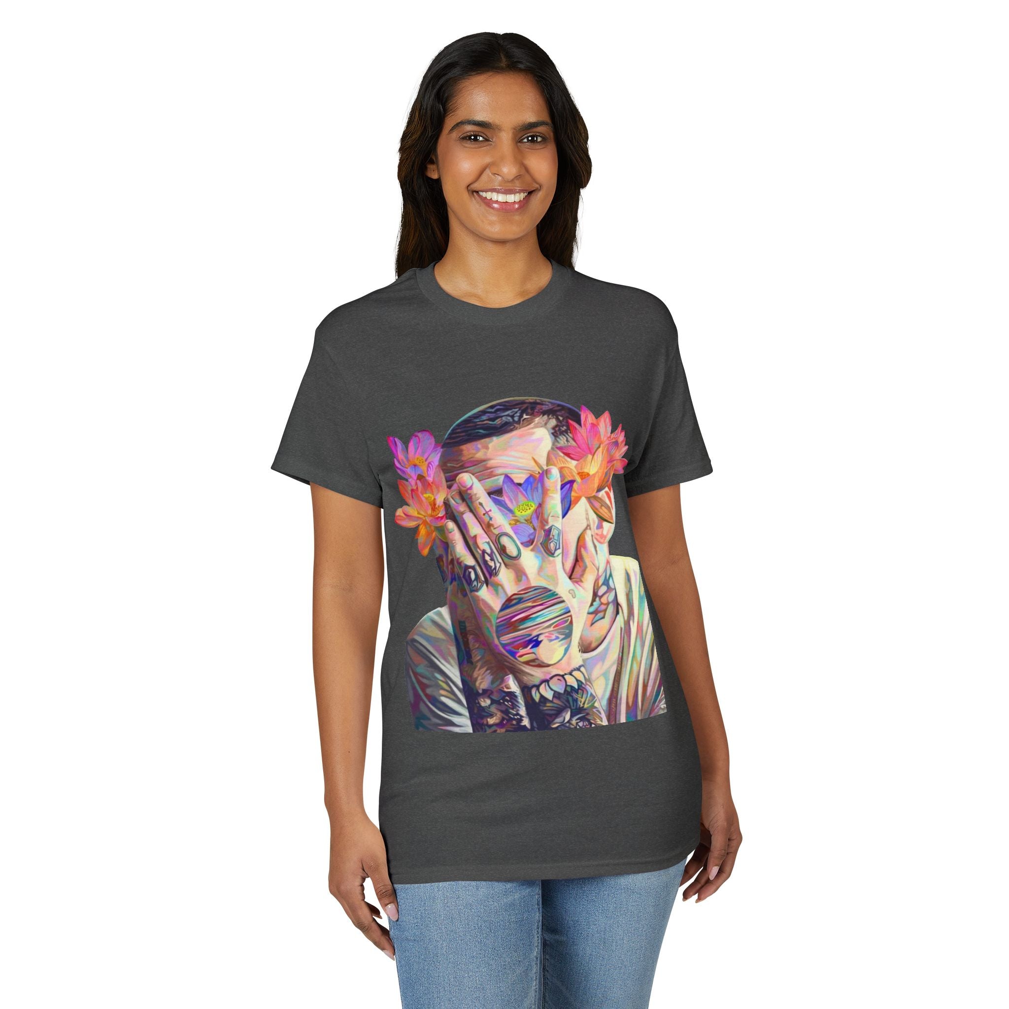 Floral Masked Portrait T-Shirt