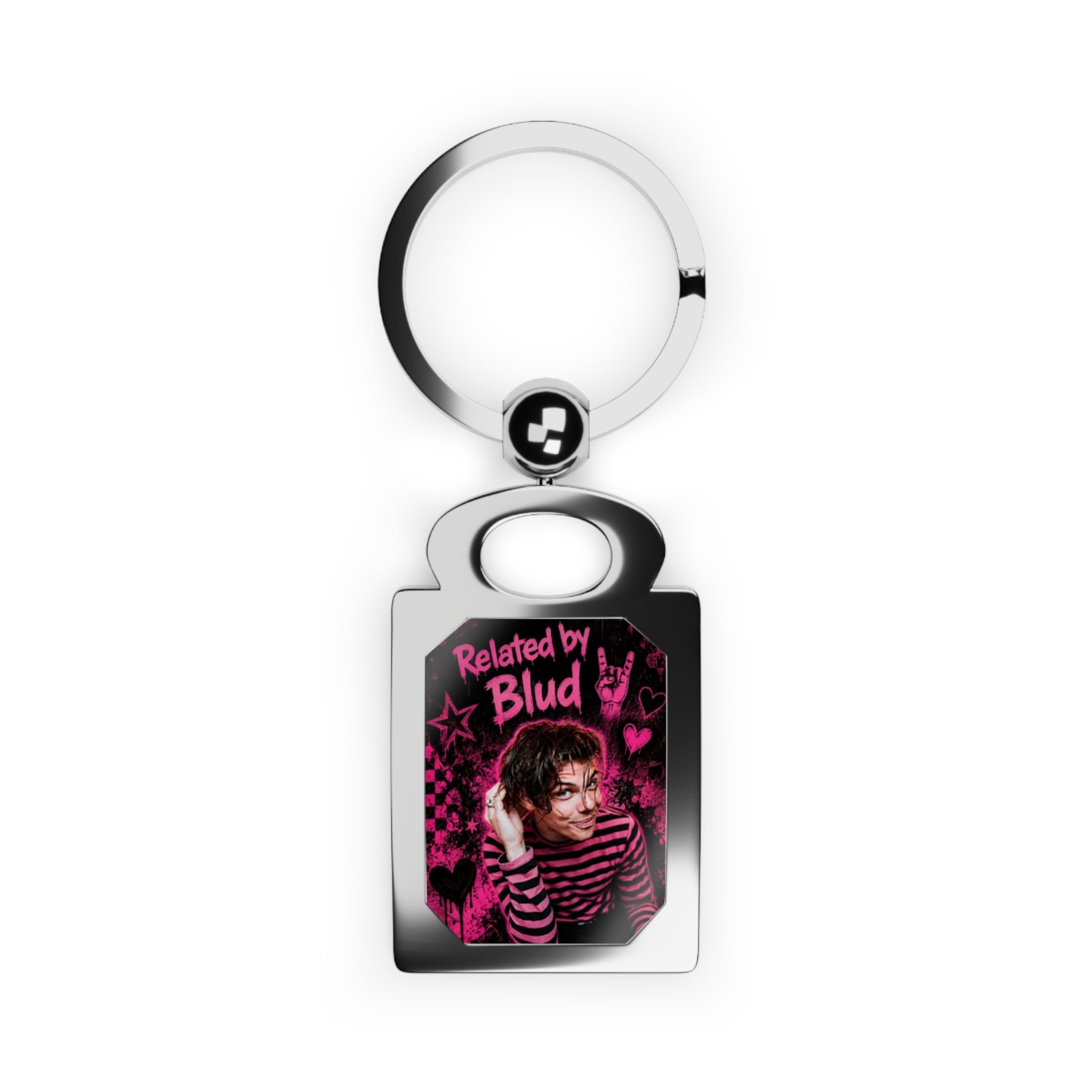 black hearts club Rectangle Photo Keyring