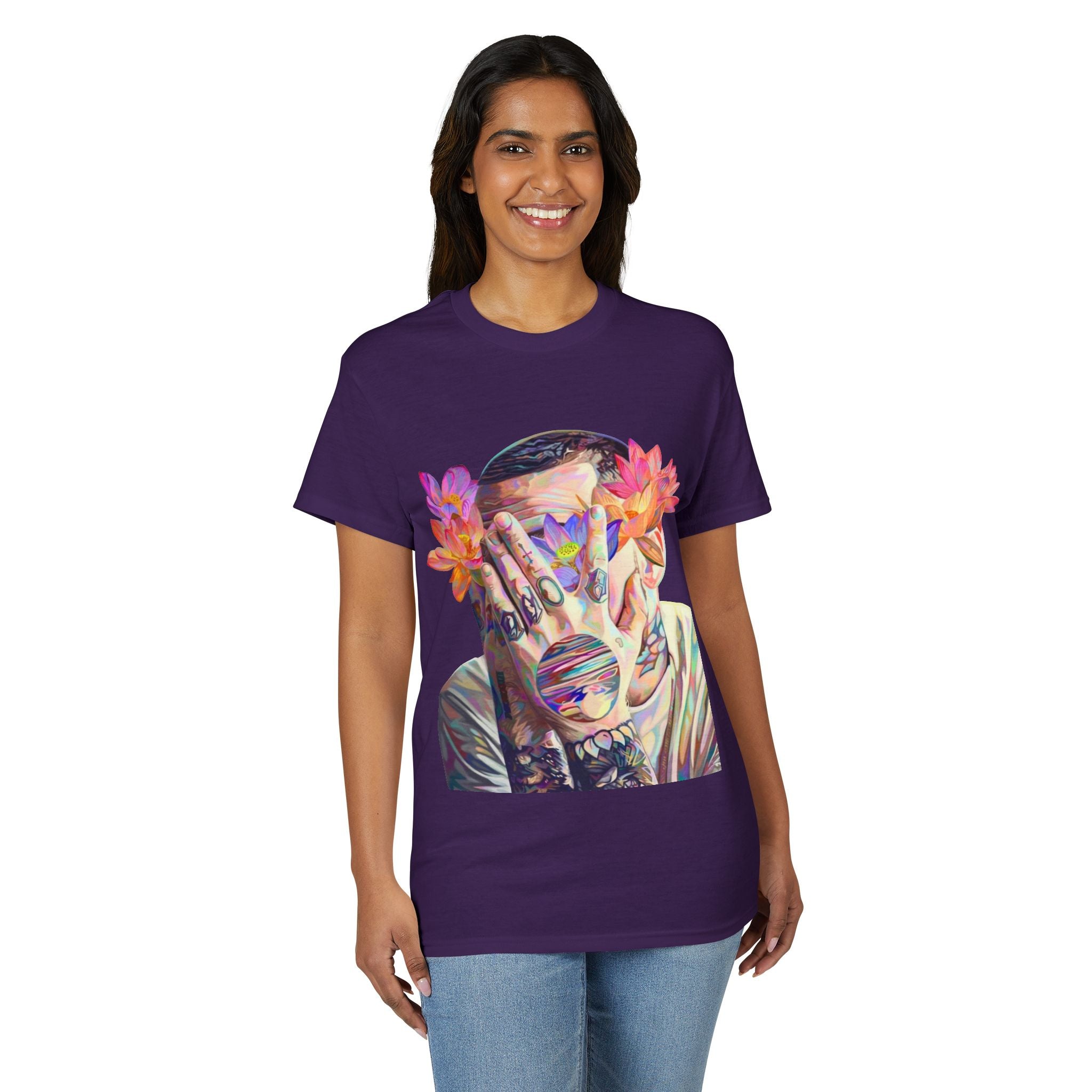 Floral Masked Portrait T-Shirt