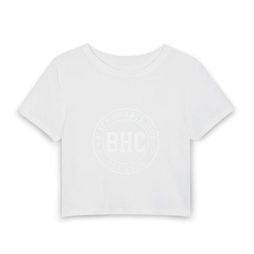 Black Hearts Club BHC Crop Tee — Women's Baby Tee, Est. 2028