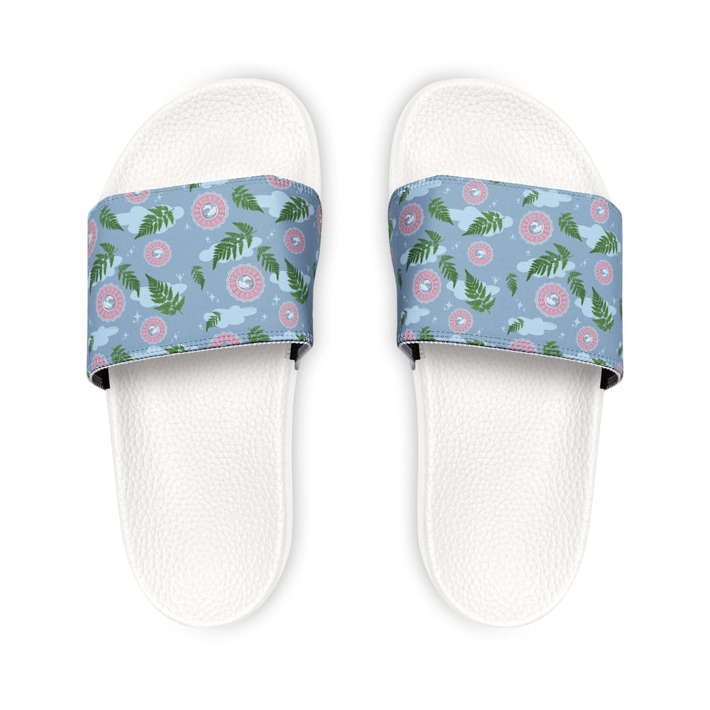 Men's Floral Slide Sandals — Removable Strap Tropical Pattern
