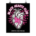 Matte Vertical Poster — "Black Hearts Club" Anatomical Heart Tour Art (Detroit MI / Idols Tour 2026)
