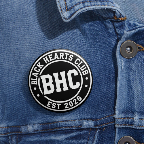 Custom black hearts club Pin Buttons