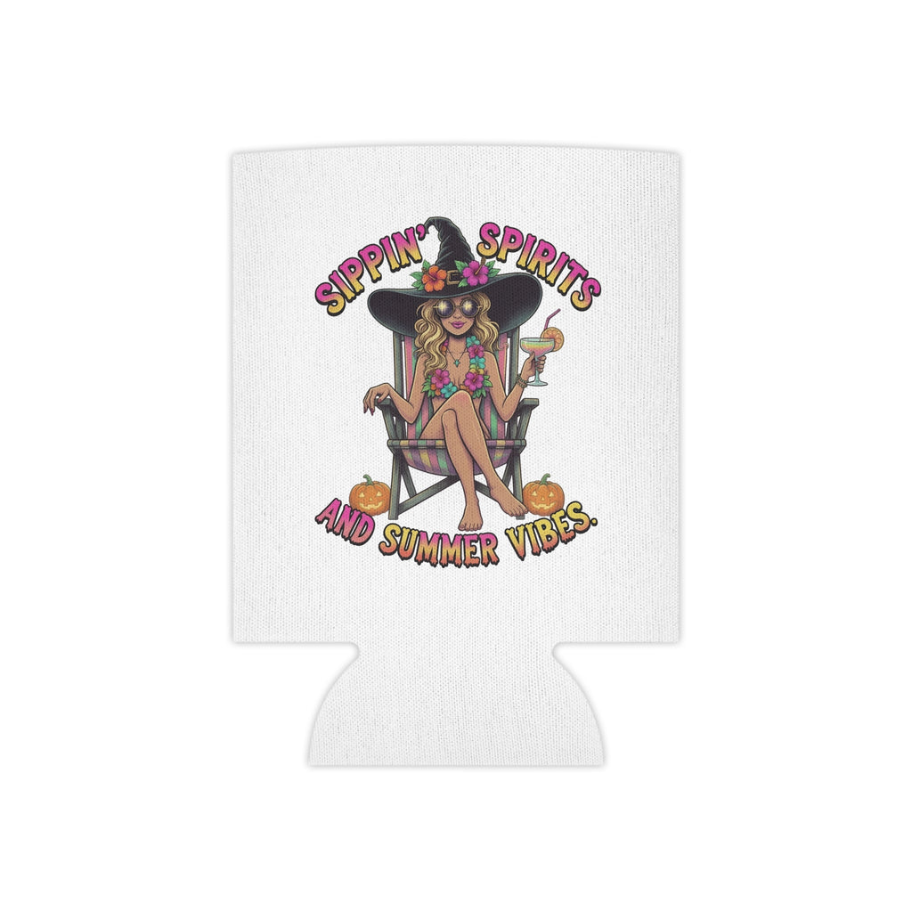Can Cooler - "Sippin' Spirits and Summer Vibes" Beach Witch Can Cooler