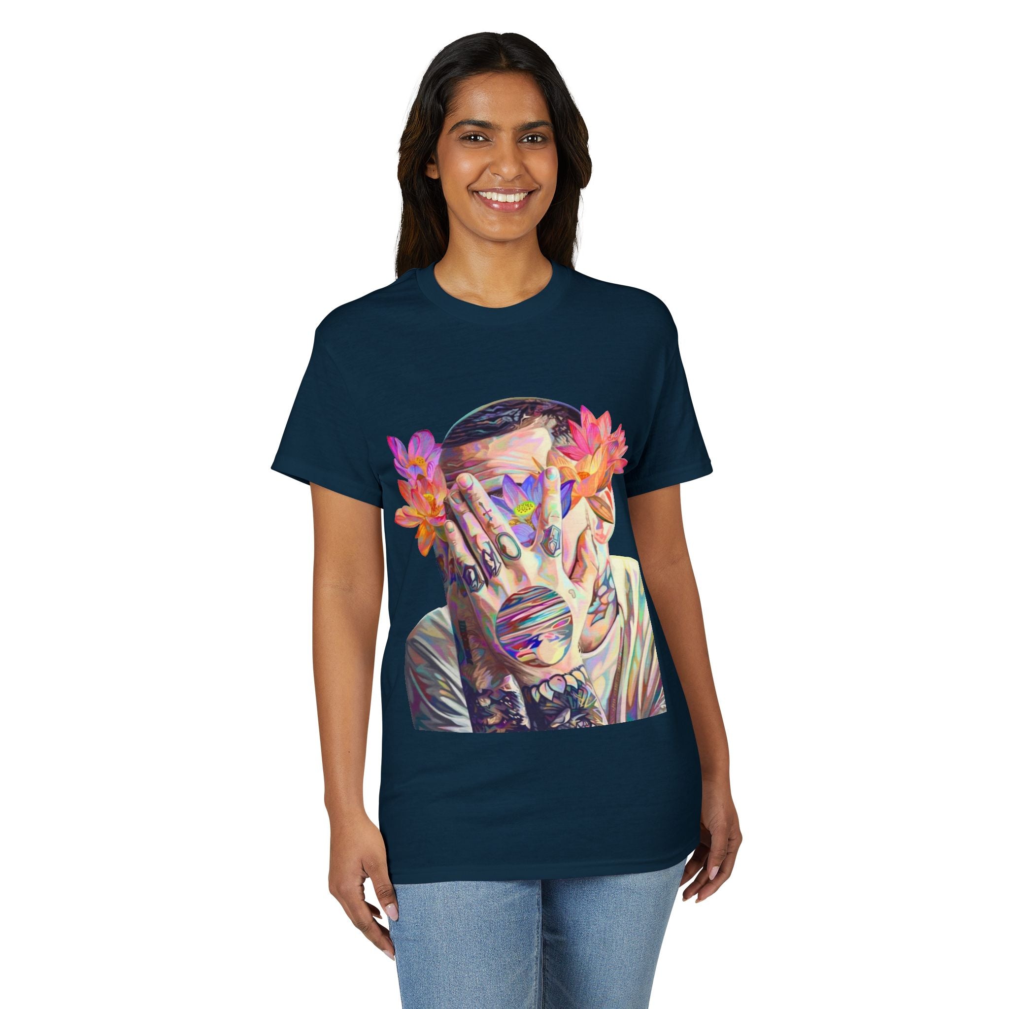 Floral Masked Portrait T-Shirt