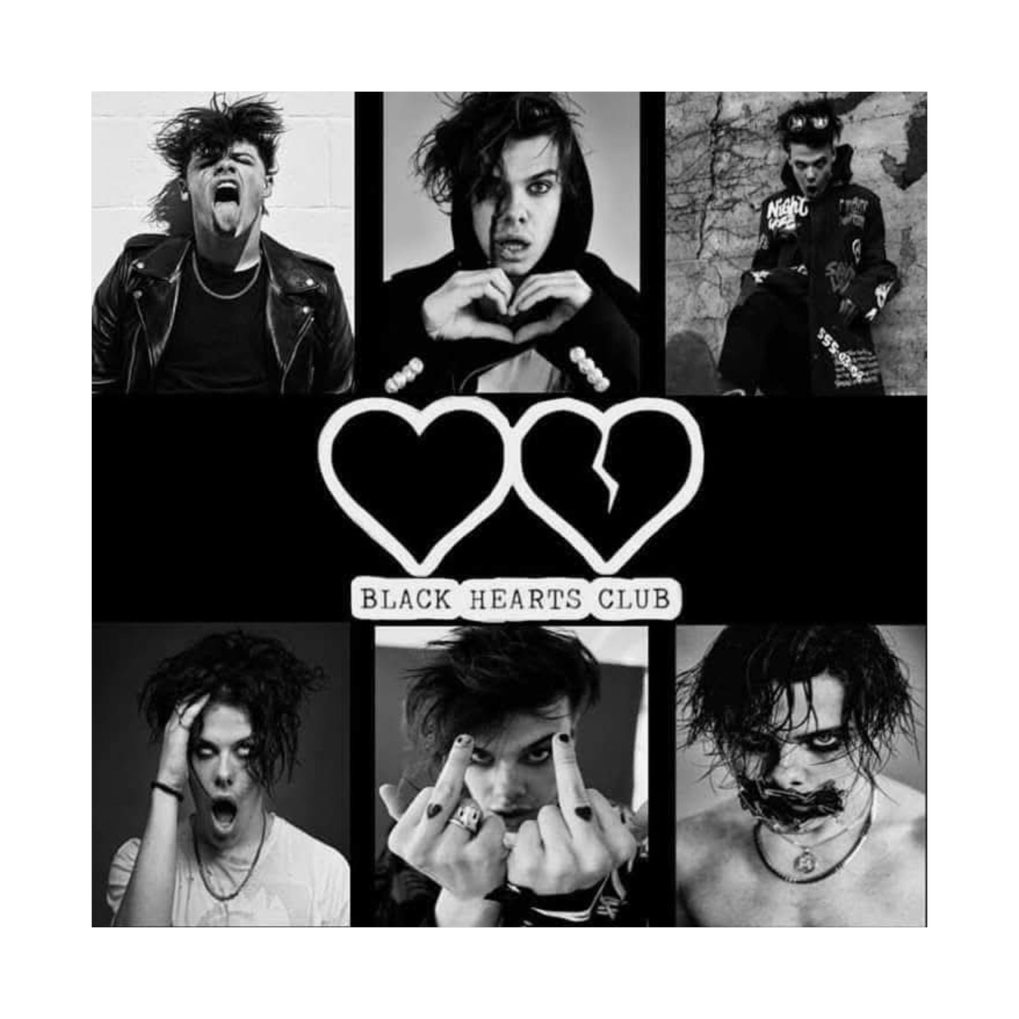 Black Hearts Club Poster — Goth Punk Matte Vertical Wall Art